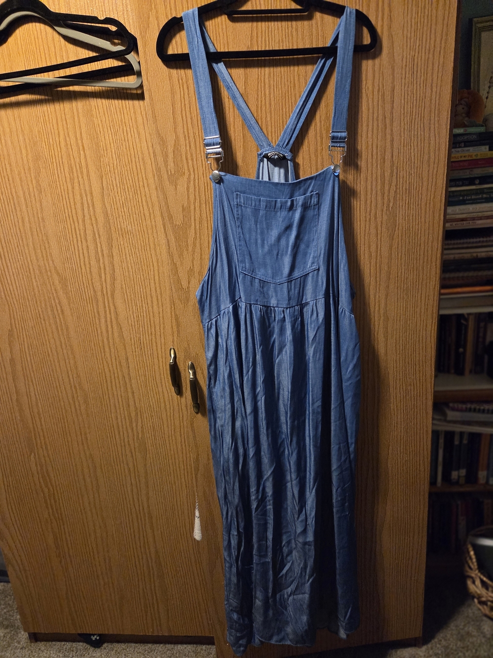 BloomChic Light Blue Denim Pinafore with Crossback Straps